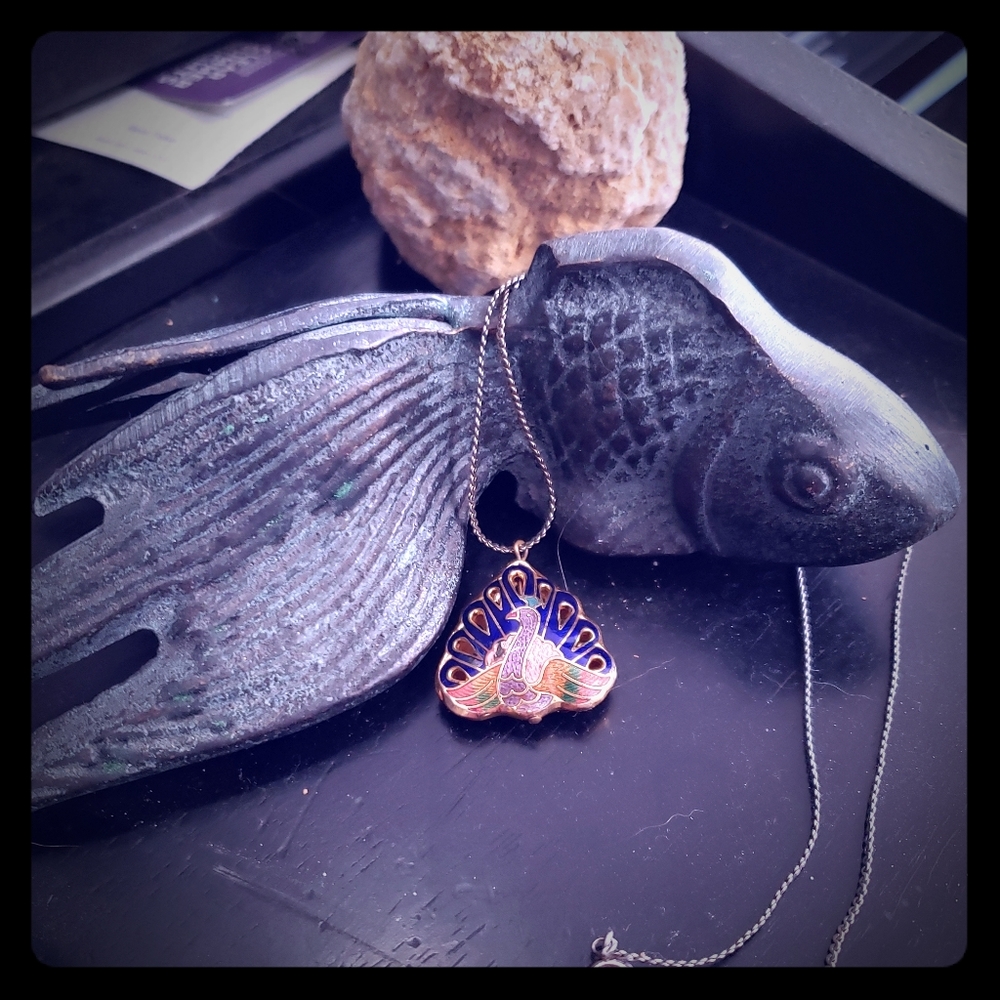 Vintage Peacock Necklace